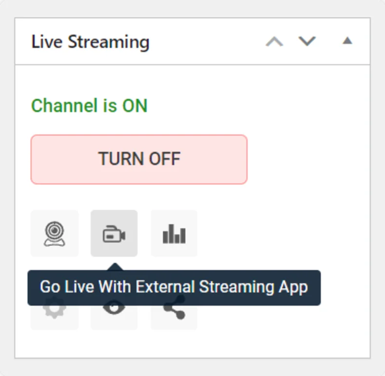 Go live with an external streaming app using WpStream